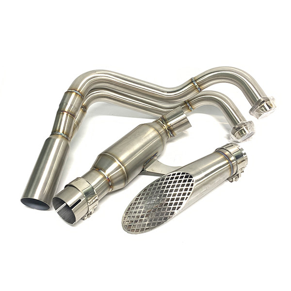 2021+ YAMAHA R7 Motorcycle Full Exhaust System Steel Motobike Link Pipe